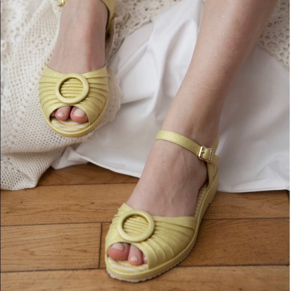 Shoes - Miss L Fire S/S 18 “Adrianna” Lemon Sandals